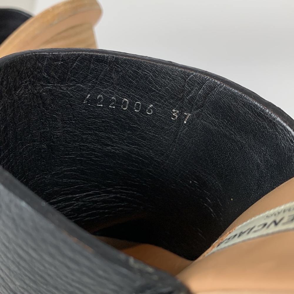 Balenciaga Black Leather Mules sz 37 - Picture 6 of 8